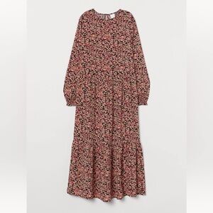 Creped Floral Maxi Dress